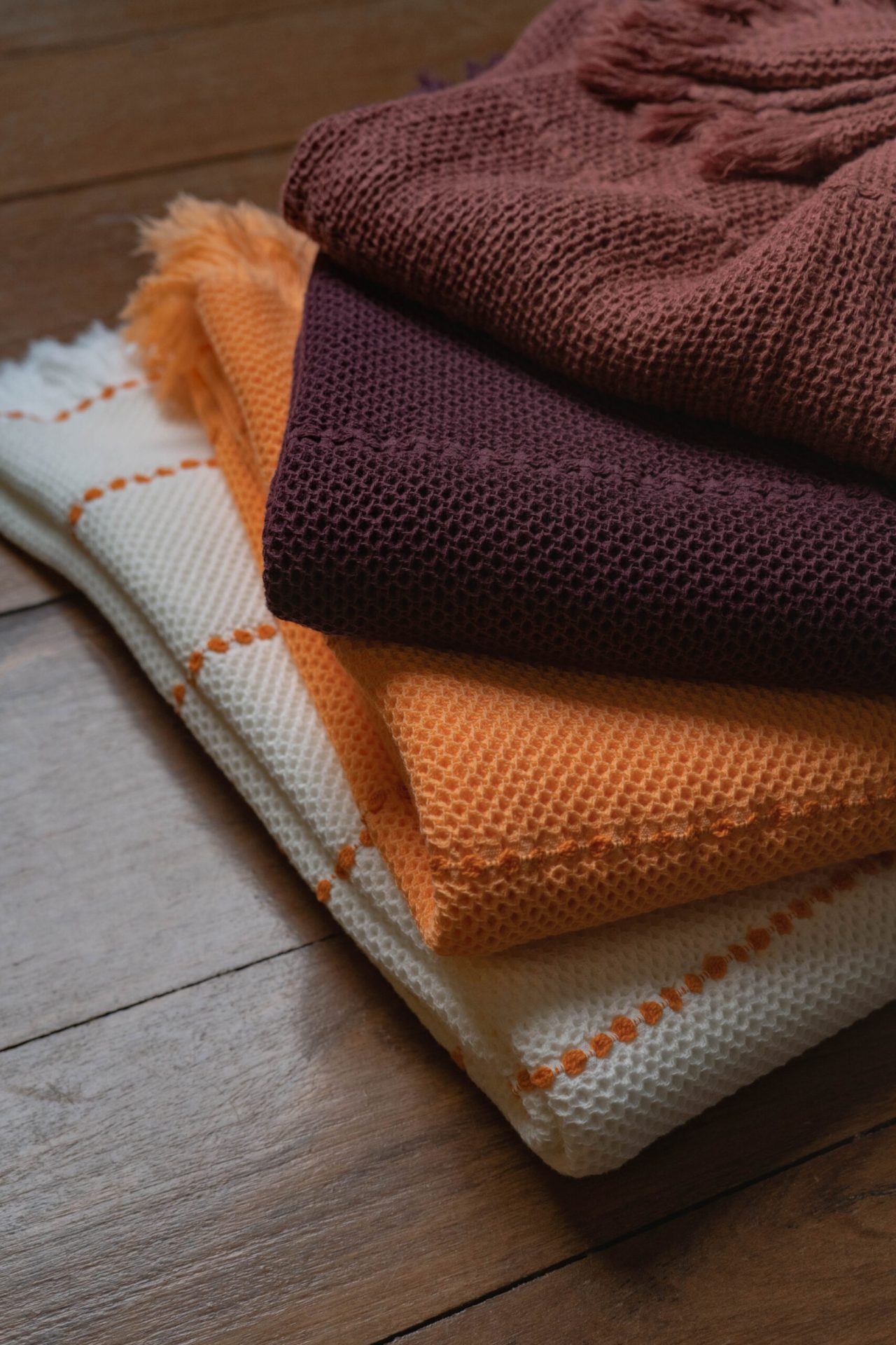 Cobertores sustentáveis com algodão, linho e cânhamo