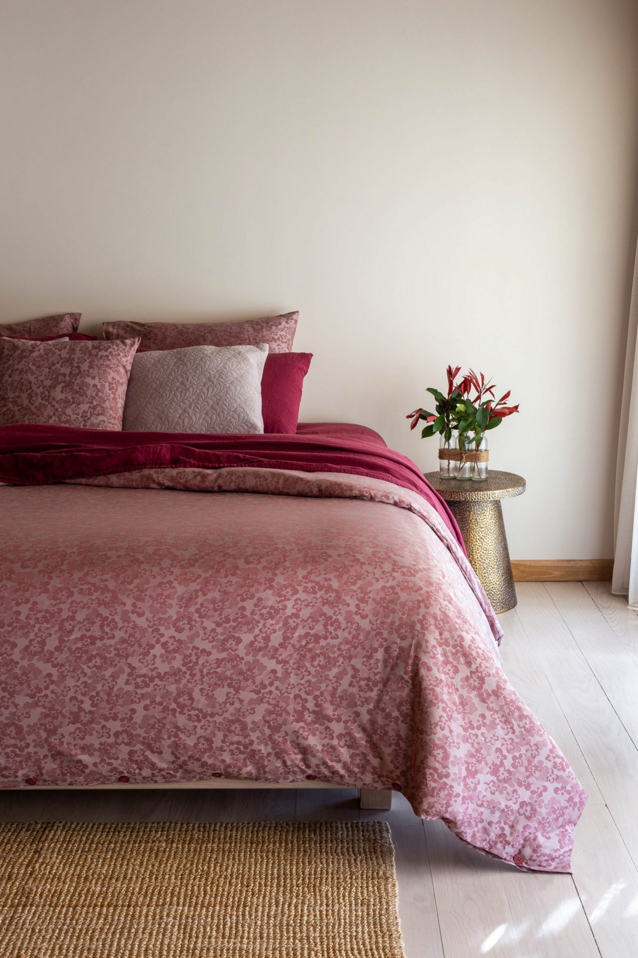 Daisy | Saco-cama cor de rosa com padrão 100% algodão
